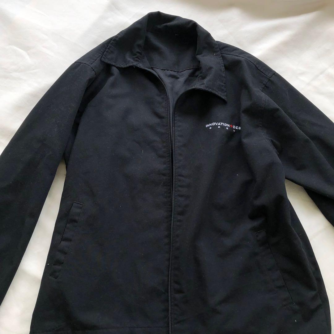 Black Worker’s Jacket (Category: Coats, Jackets and Outerwear) located in Quezon City. Submitted by mccev (Listing ID 1071222960, Image 2). Description: Good condition Fits S-XL Has AyalaLand logo at the back High quality material Washed.