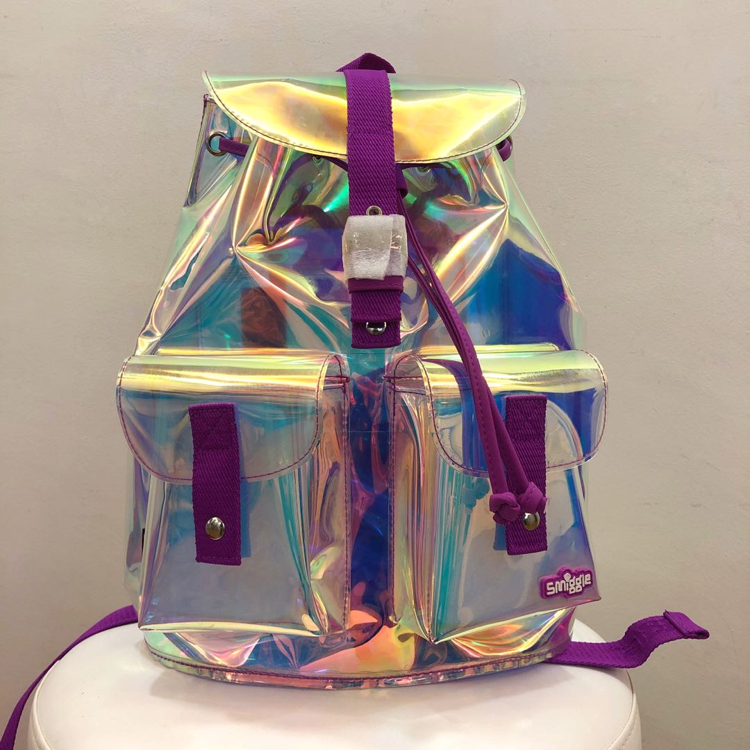 Smiggle holographic backpack sales