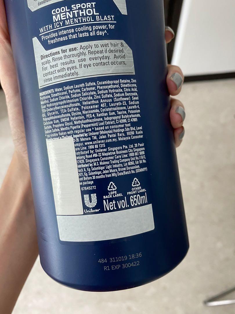 BN Unopened Clear Men Cool Sport Menthol Anti Dandruff Shampoo, Beauty