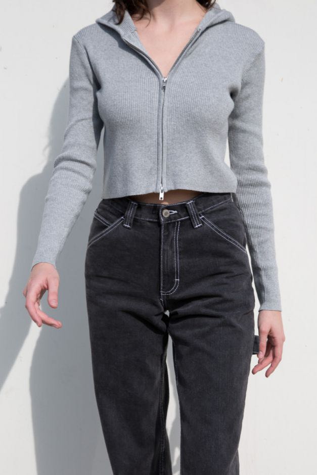 brandy melville crop hoodie