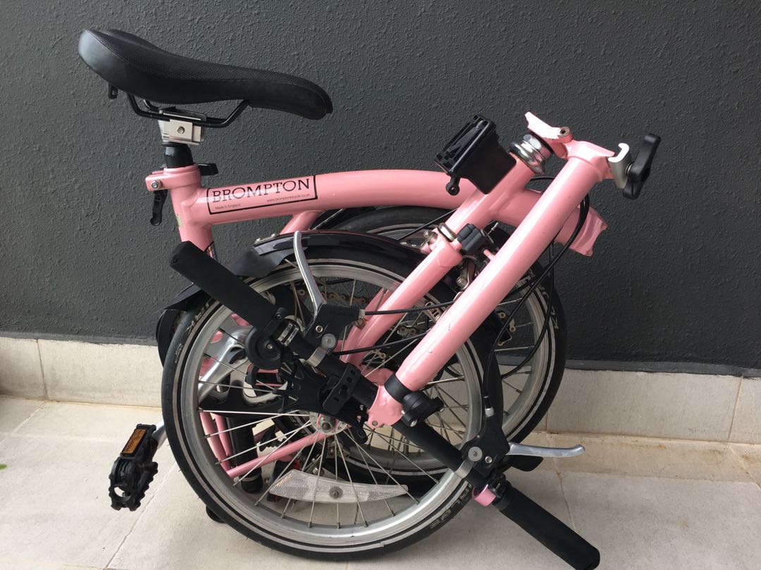Brompton bike pink hotsell