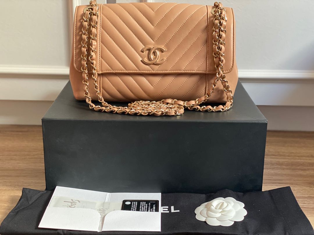 Chanel Caramel Flap Bag, Luxury, Bags & Wallets on Carousell