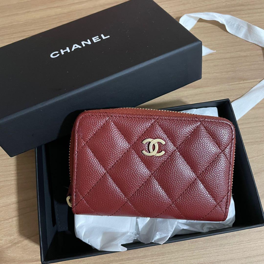 chanel wallet burgundy