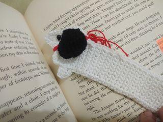 Dog crochet bookmark