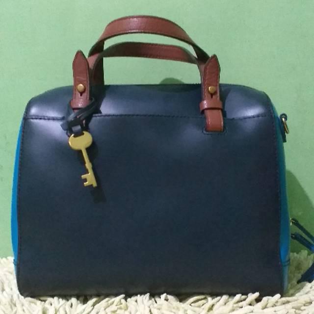 FOSSIL Rachel satchel women blue cerulean