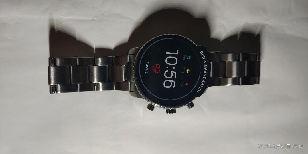 FOSSIL Gen 4 Smartwatch Explorist HR Smoke Stainless Steel FTW4012