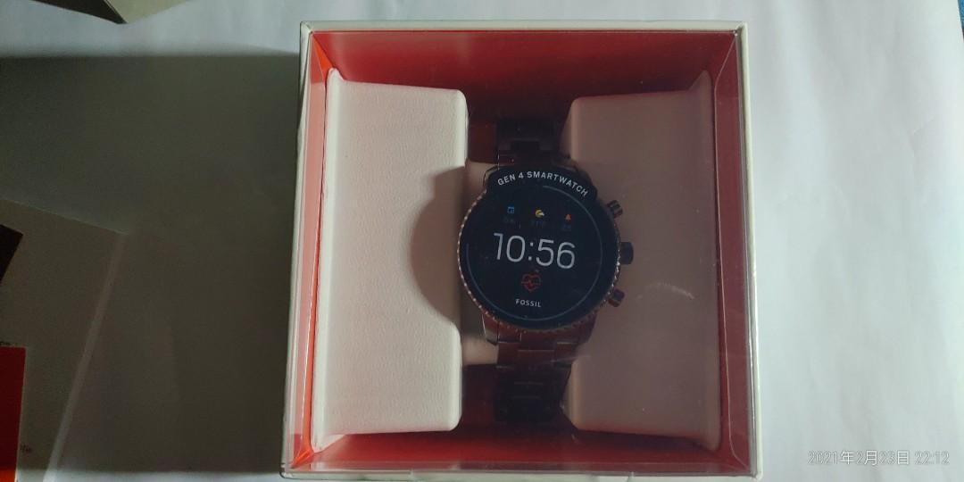 FOSSIL Gen 4 Smartwatch Explorist HR Smoke Stainless Steel FTW4012