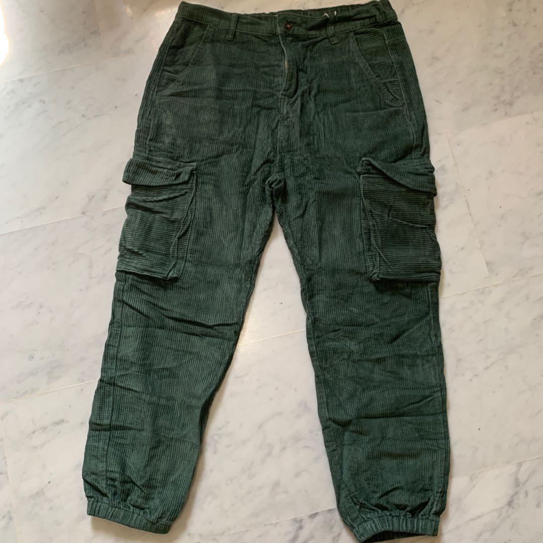 Green corduroy jogger pants Women s Fashion Bottoms Other