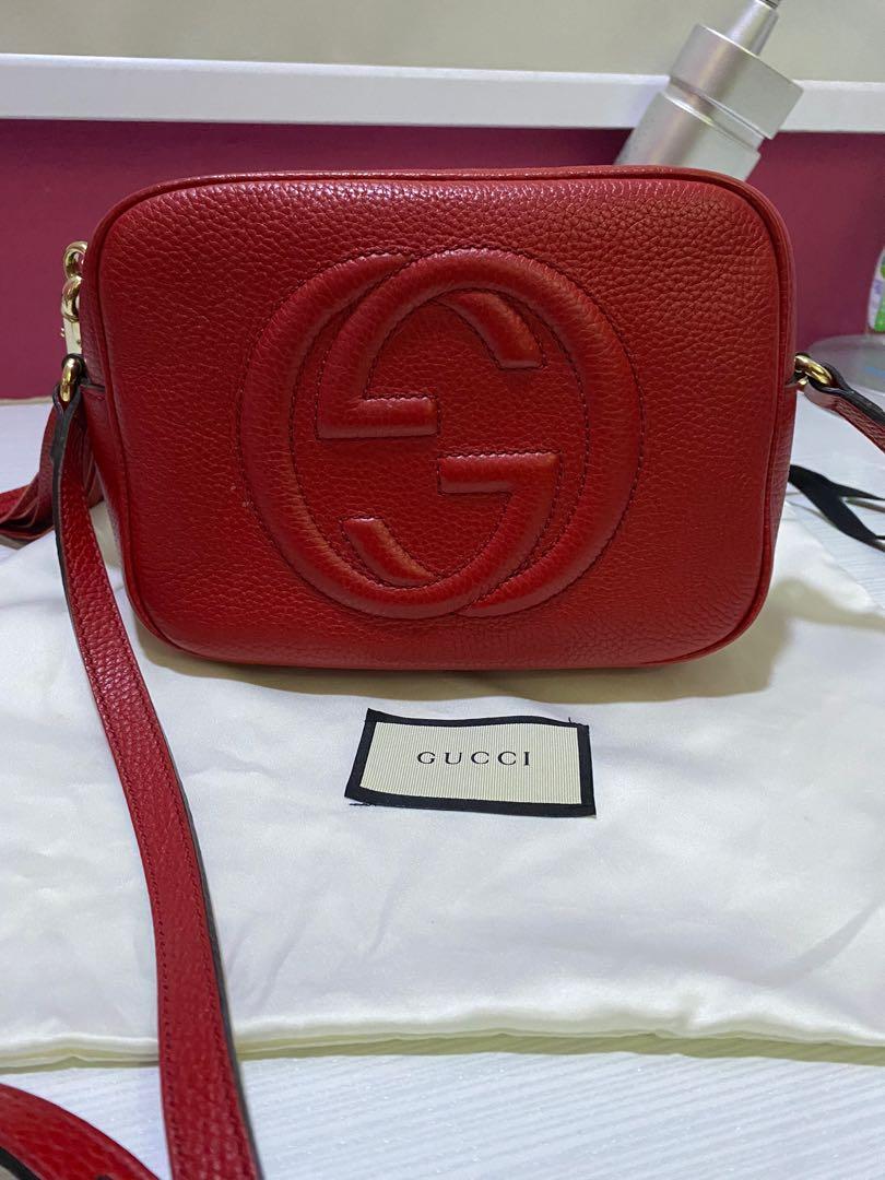 Gucci Soho Disco Bag Red Authentic, Women'S Fashion, Bags & Wallets,  Shoulder Bags On Carousell