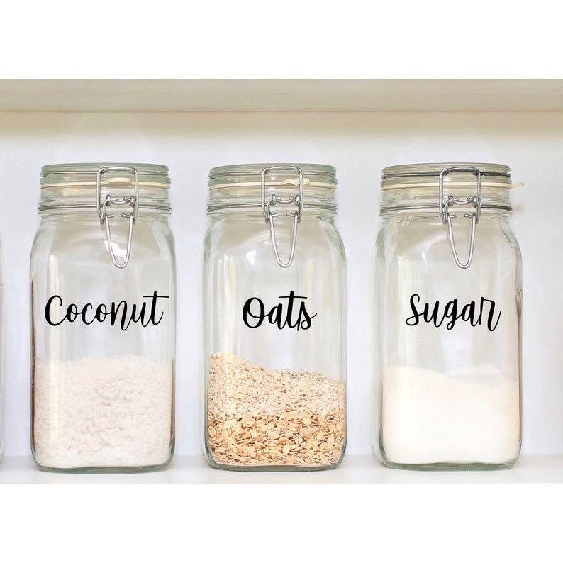 Kitchen Canister Labels/Kitchen Canister Decals/Pantry/Labels/Kitchen