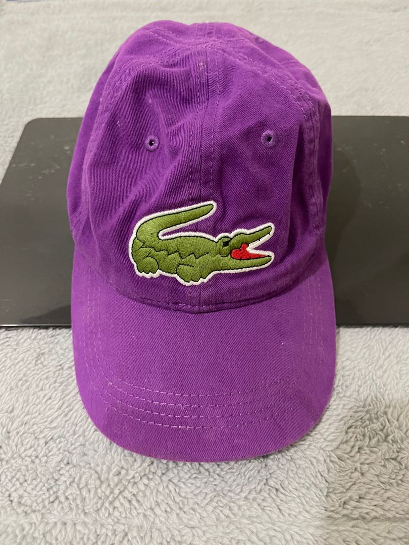 purple lacoste hat