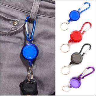E LV Self Retractable ID Badge Holder Key Reel, Heavy Duty, 32 Inches Cord,  Carabiner Key Chain Keychain, Hold Up to 15 Keys and Tools (2 Pack),  Everything Else on Carousell