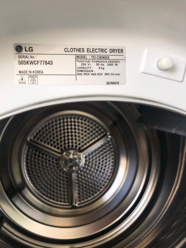 LG Direct Drive 8kg washing machine, TV & Home Appliances, Washing