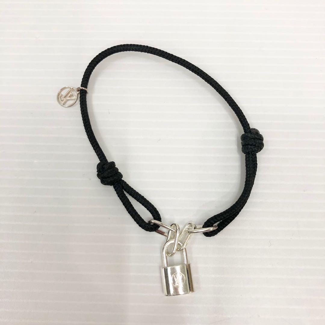 Louis Vuitton Black Silver Lockit x Doudou Bracelet