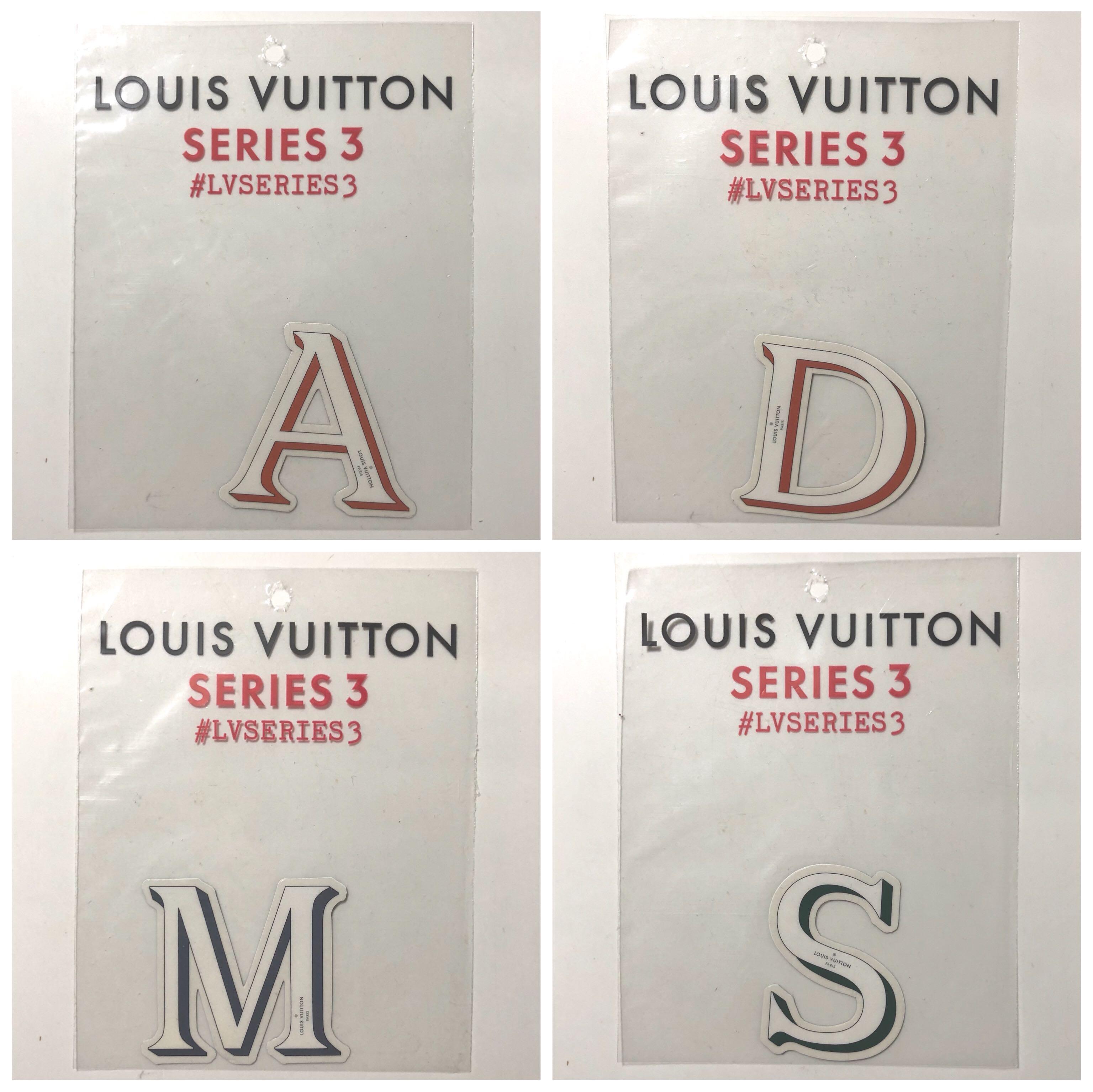 Lot de 4 stickers Louis Vuitton 6 cm 