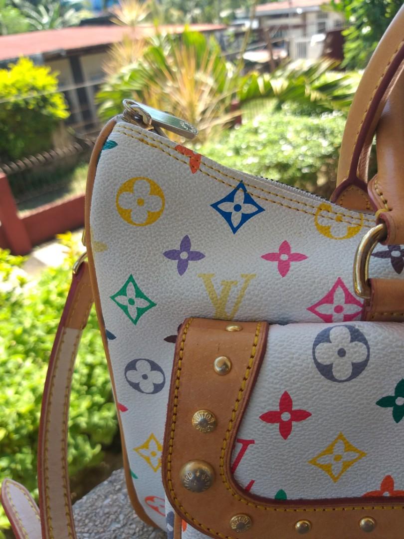 LOUIS VUITTON Rita Multicolor Monogram Shoulder Bag White