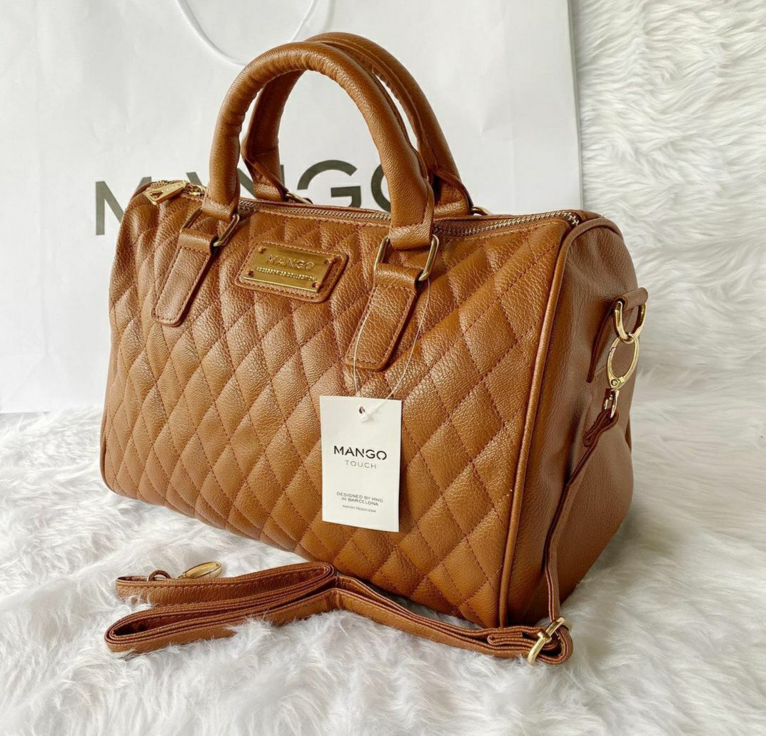 Mango Quilted Bowling Bag