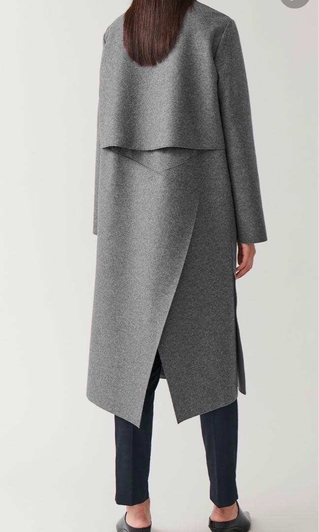 Cos square neck wool coat sale