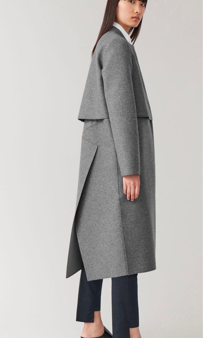 Cos square neck wool coat clearance