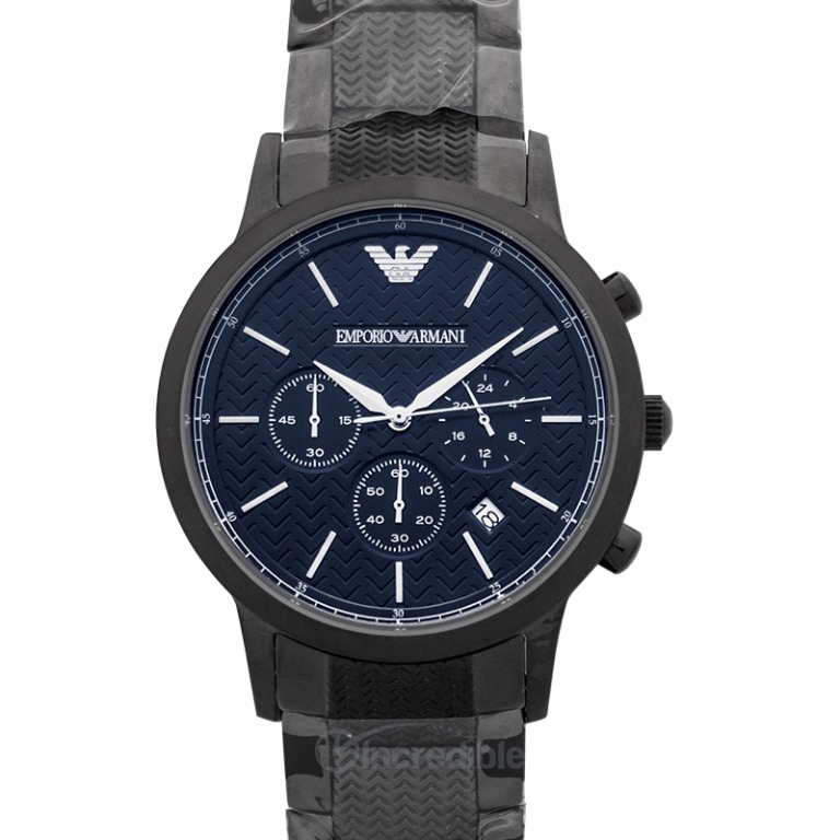 NEW Emporio Armani Renato Chronograph Navy Blue Dial Men s Watch