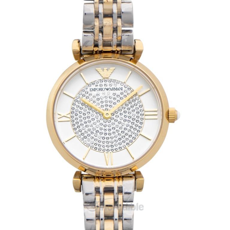 NEW Emporio Armani Classic Silver Gold Tow Tone Watch AR2076