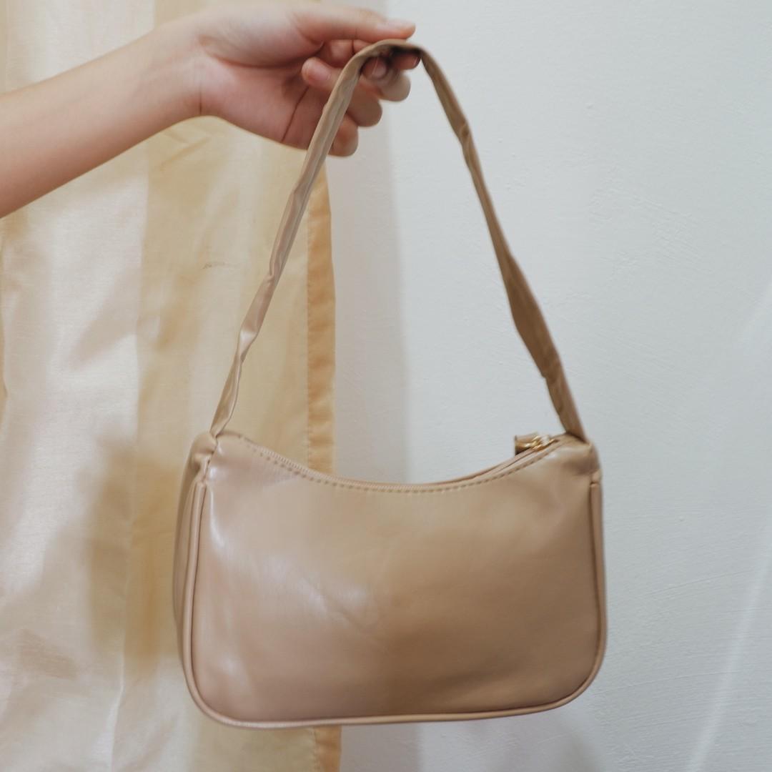 Nude baguette bag store