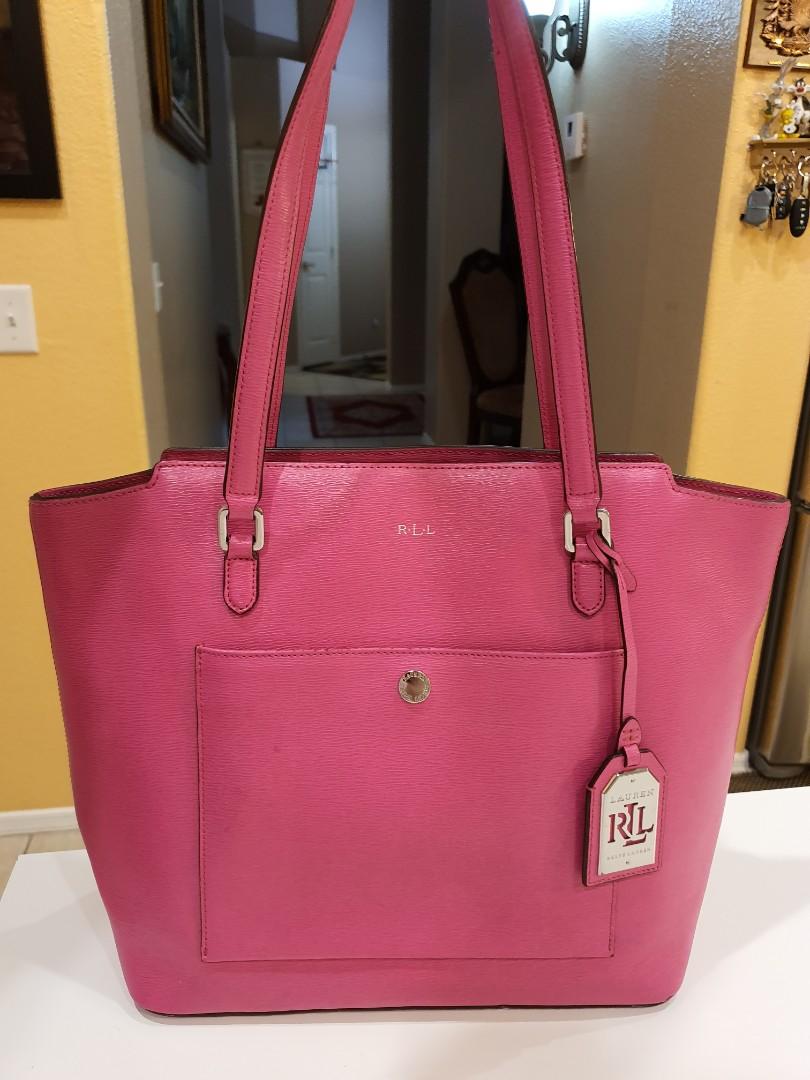 Orig Lauren Ralph Lauren Pink Leather tote Shoulder Bag, Women's Fashion,  Bags & Wallets, Shoulder Bags on Carousell