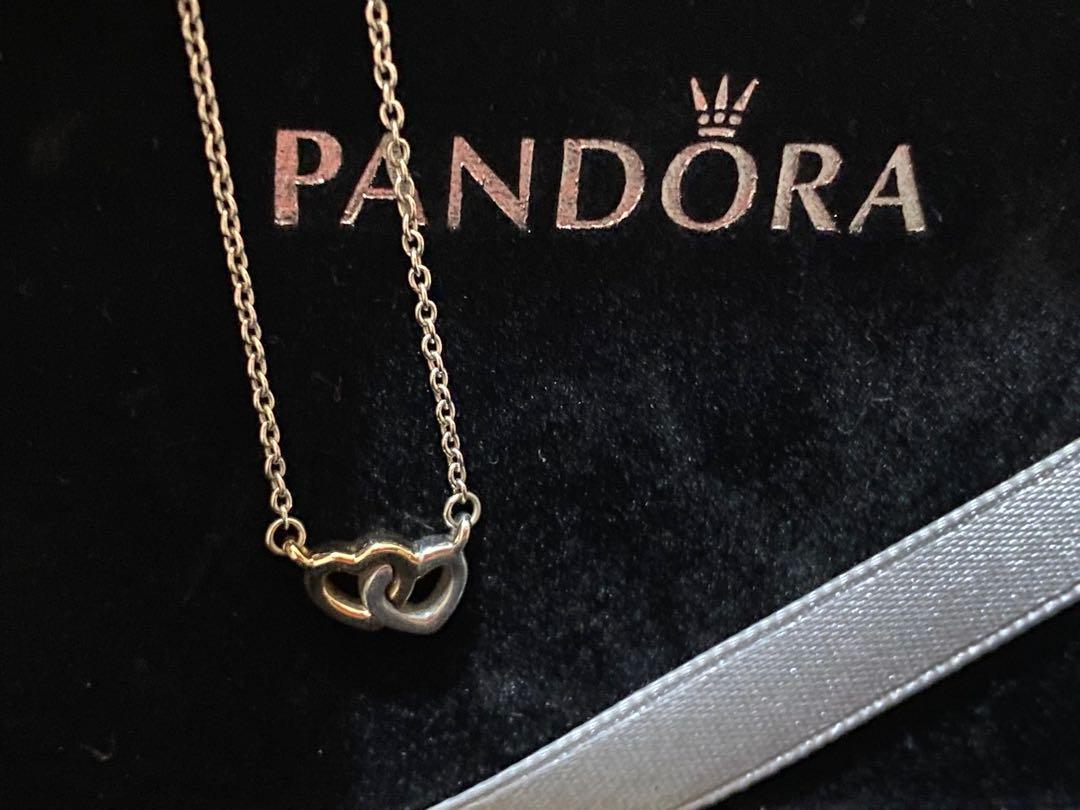 Interlocking heart necklace 2025 pandora