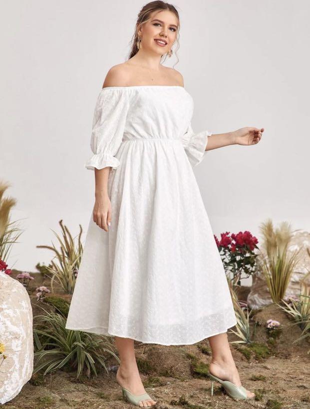 Plus Size White dress Women s Fashion Muslimah Fashion Dresses