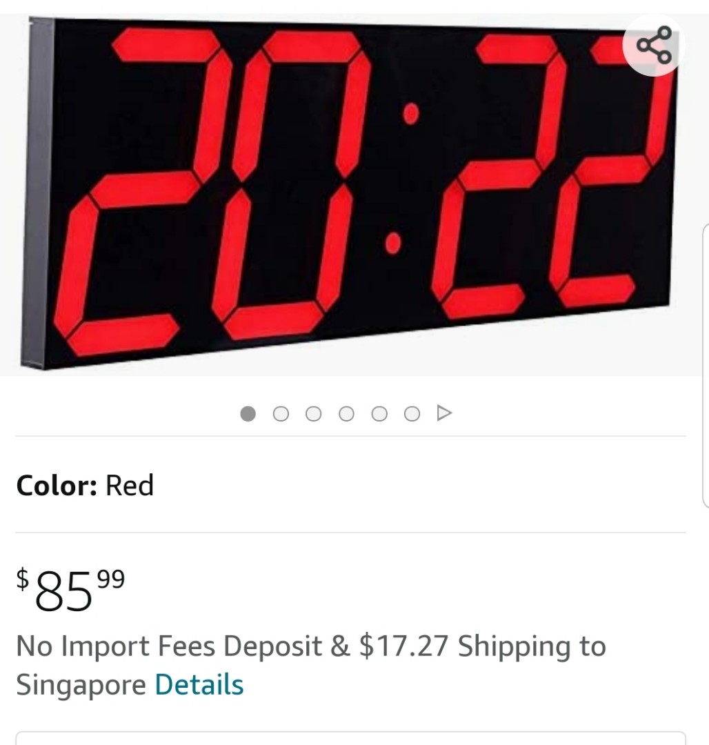 PREMIUM CHKOSDA Digital LED Wall Clock, Oversize Wall Clock with 6