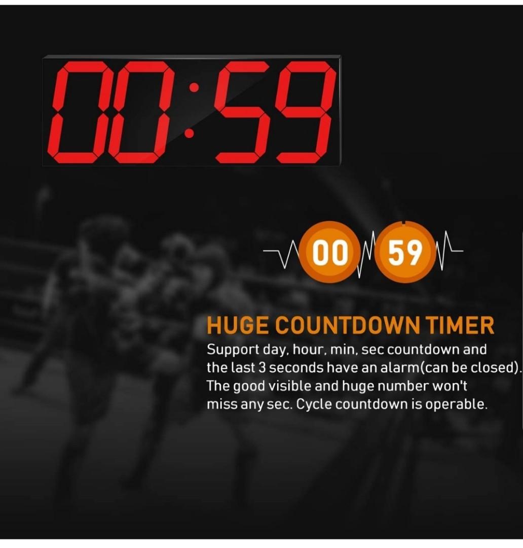 PREMIUM CHKOSDA Digital LED Wall Clock, Oversize Wall Clock with 6