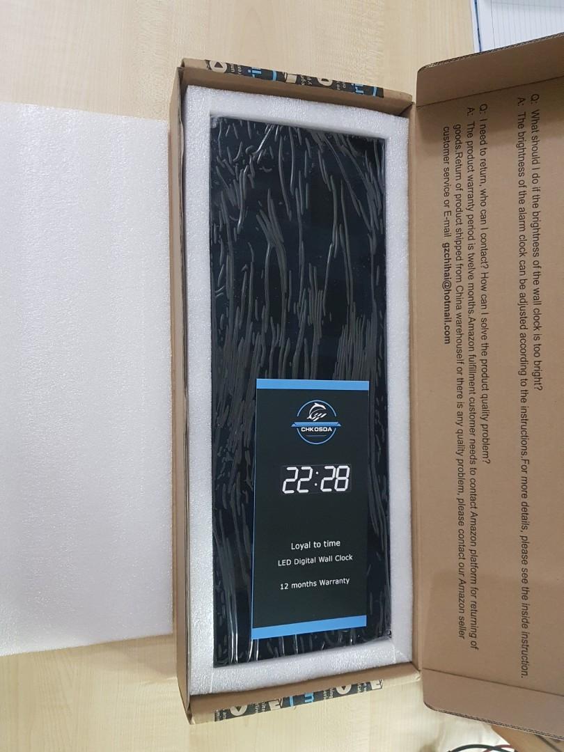 PREMIUM CHKOSDA Digital LED Wall Clock, Oversize Wall Clock with 6