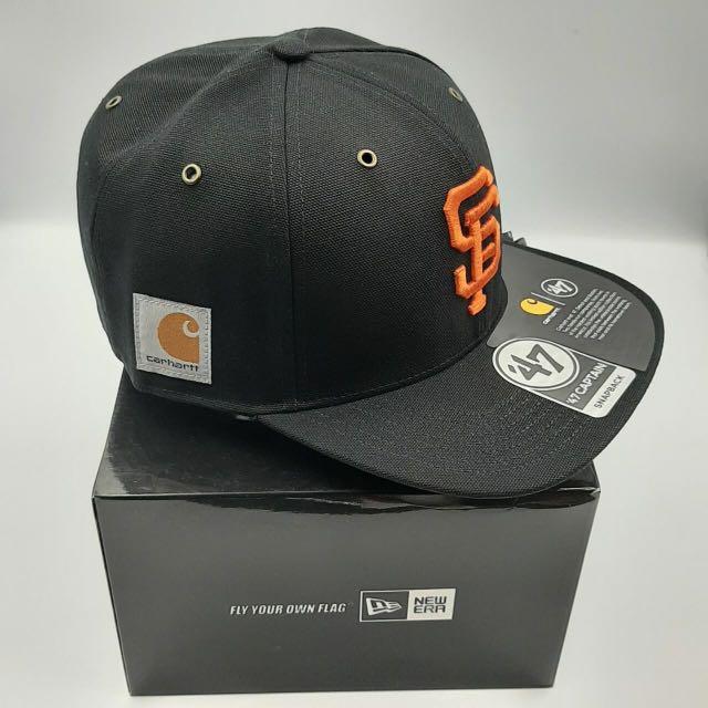 Men's San Francisco Giants Carhartt x '47 Black Captain Snapback Adjustable  Hat