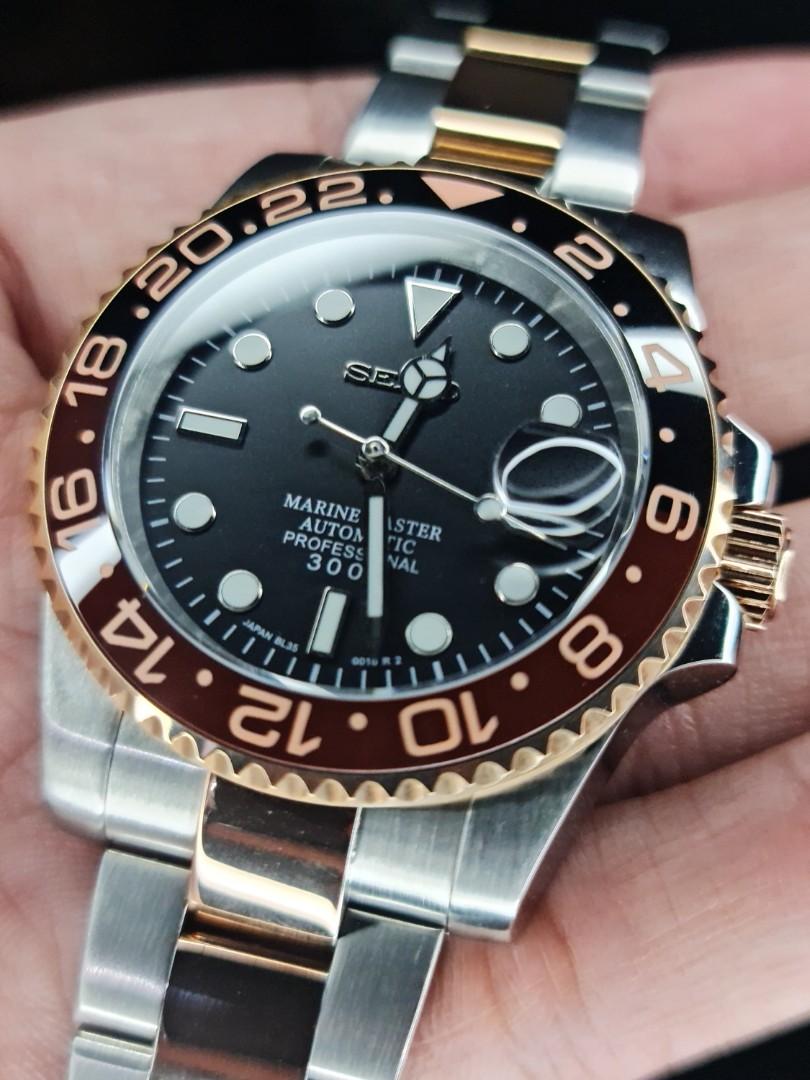 Seiko Mod Submariner Root Beer Tribute Diver Automatic GMT Finland ...