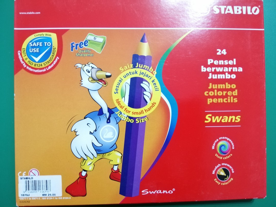 Stabilo Jumbo Colour Pencils, Books & Stationery, Stationery ...