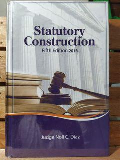 Statutory Construction Noli Diaz Hardbound