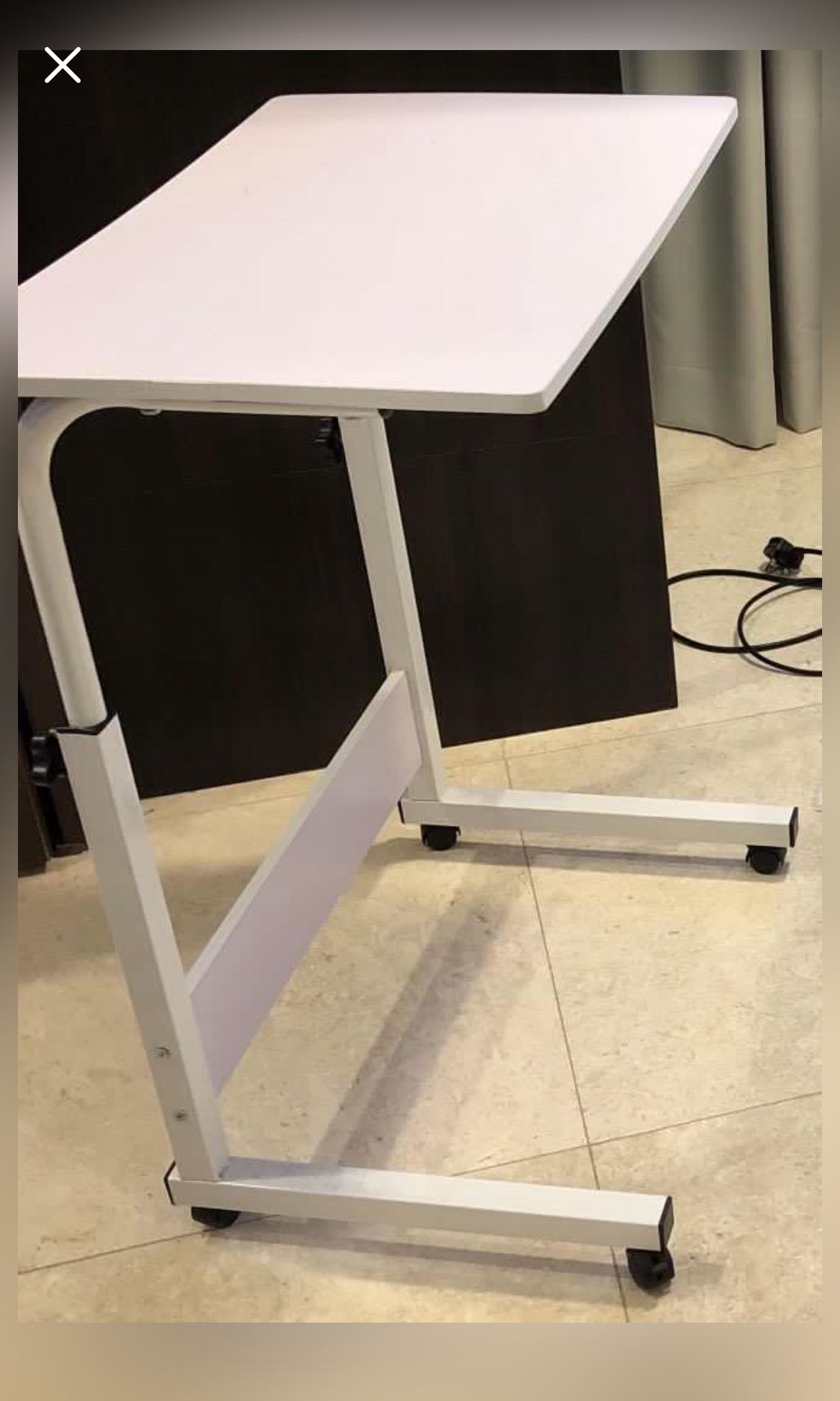 Study table side table adjustable height movable with wheels, Furniture ...
