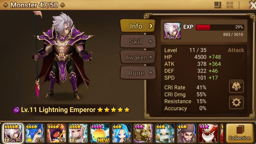 Summoners War Dark Lightning Emperor (Herteit) Starter, Video Gaming,  Gaming Accessories, Game Gift Cards & Accounts on Carousell