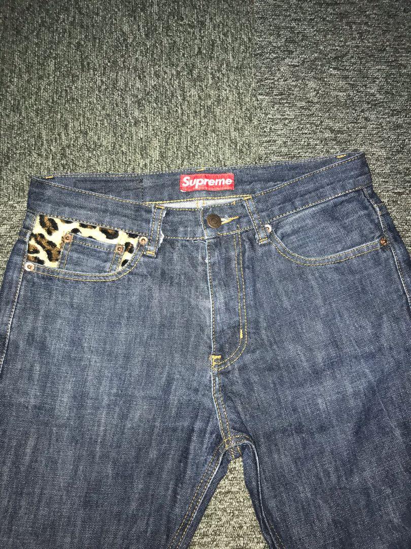 ⚜️LV x Supreme Denim Pants, Luxury, Apparel on Carousell