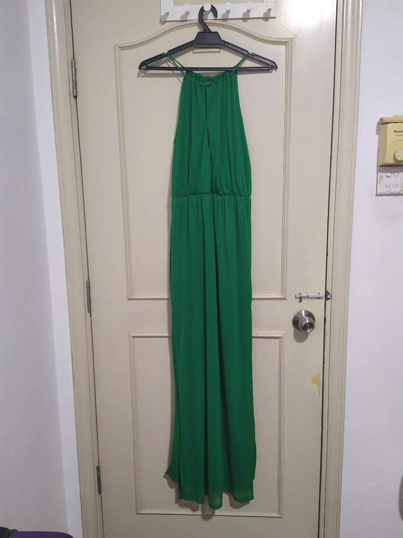Topshop green hot sale maxi dress