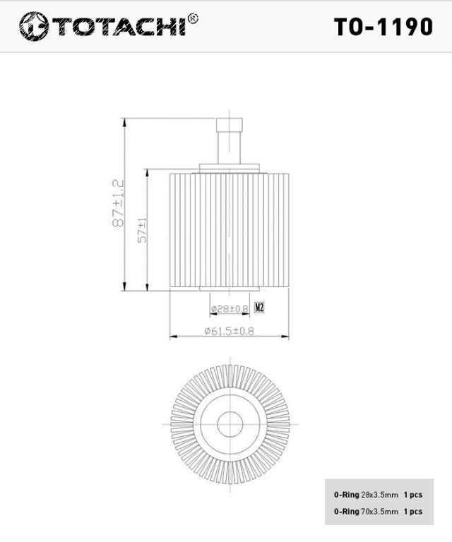 Totachi Oil Filter TO-1190, Car Accessories, Car Workshops & Services ...