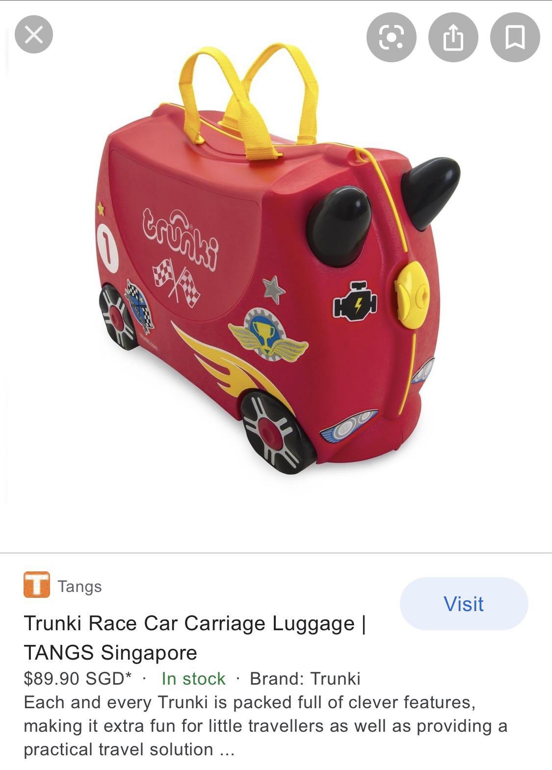 Trunki rocco the race hot sale car