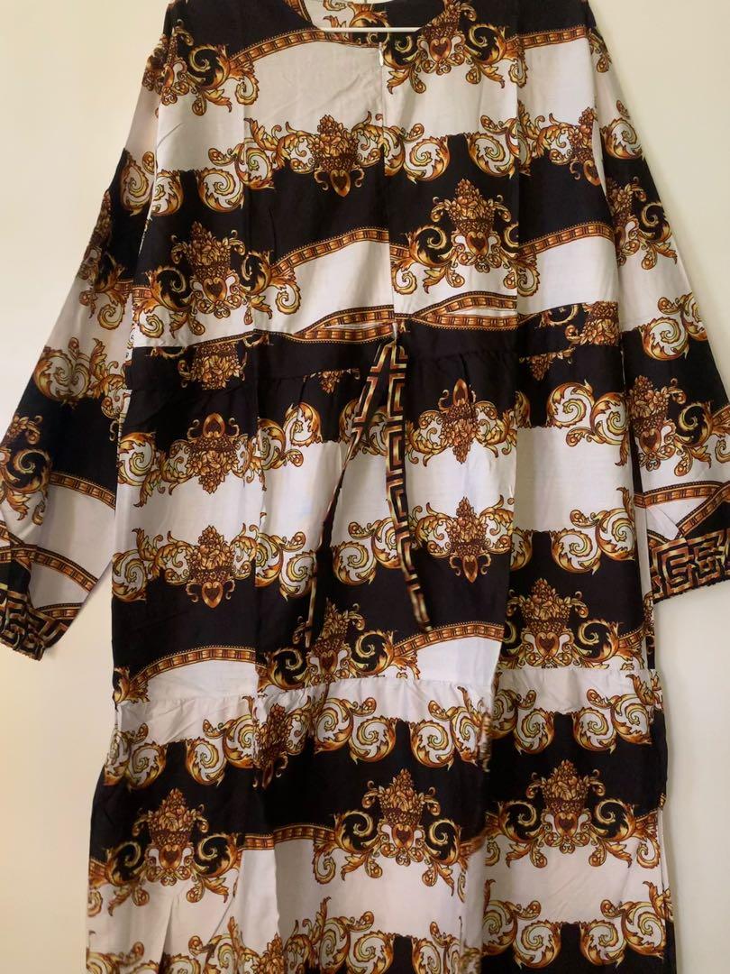 Versace Print Long Dress muslimah Women s Fashion Dresses
