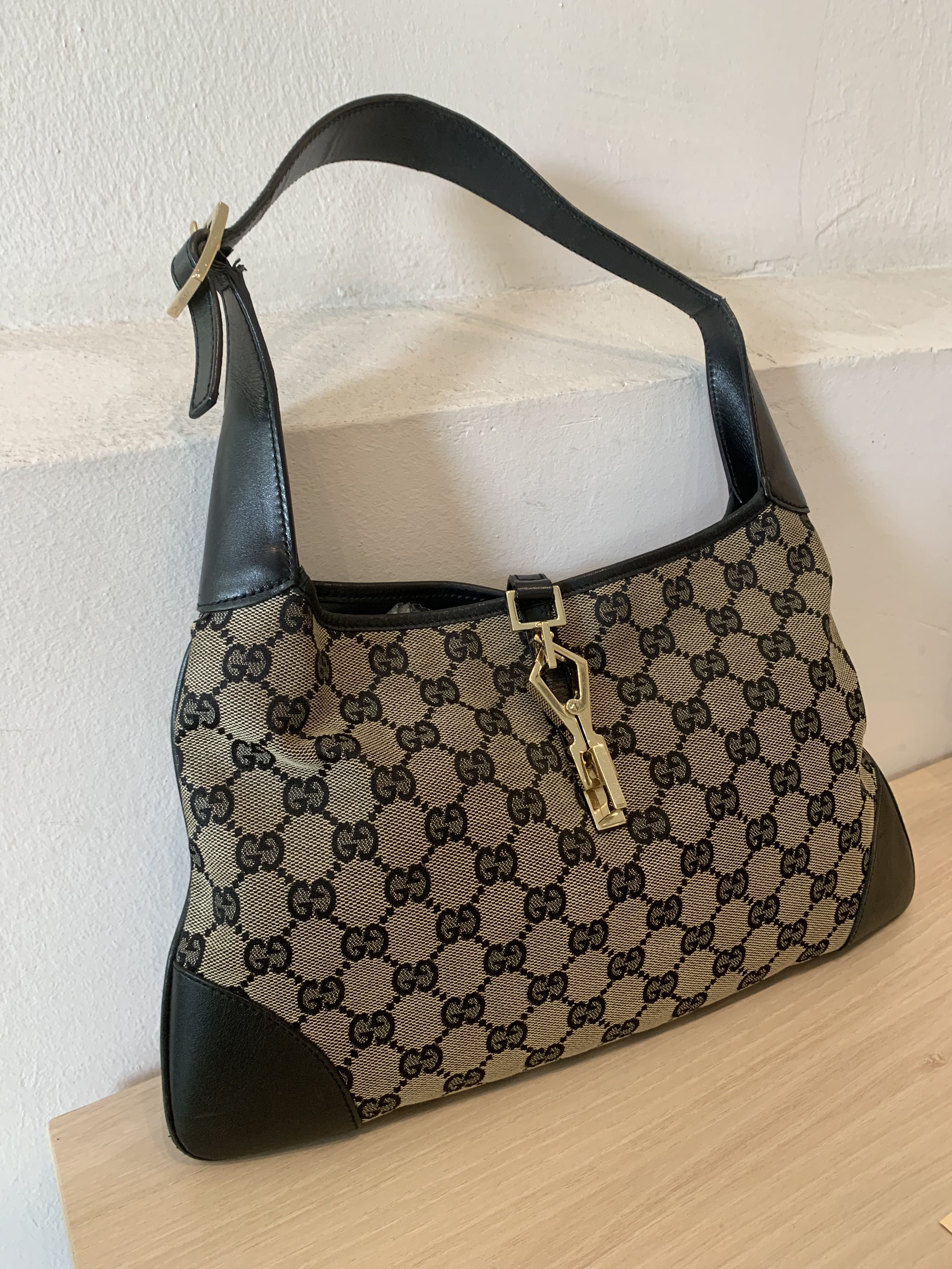 Gucci, Bags, Vintage Gg Canvas Jackie O Hobo Gucci Purse