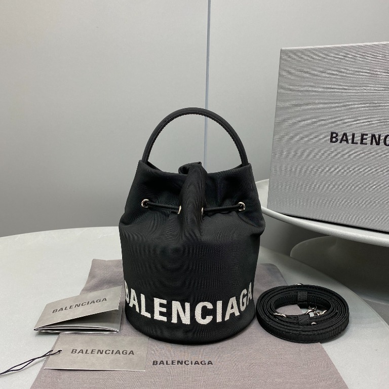 Balenciaga XS Wheel Drawstring Bucket Bag