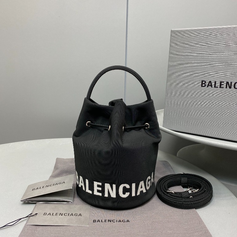 Balenciaga Wheel Drawstring Bucket Bag