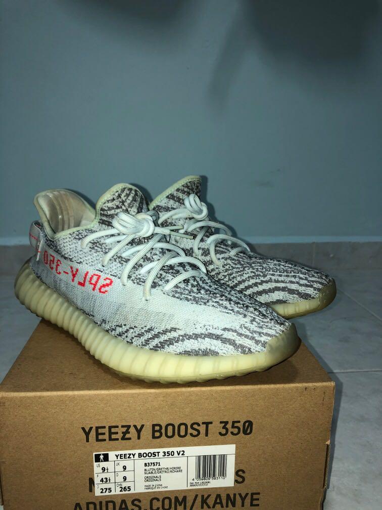 Yeezy boost 350 v2 blue tint fake on sale