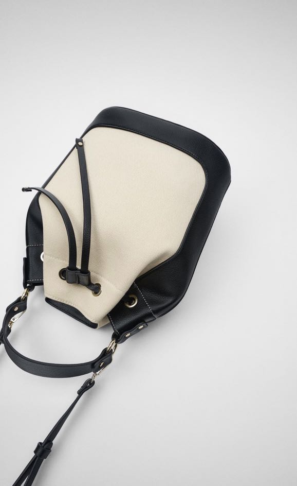 Zara canvas sales bucket bag
