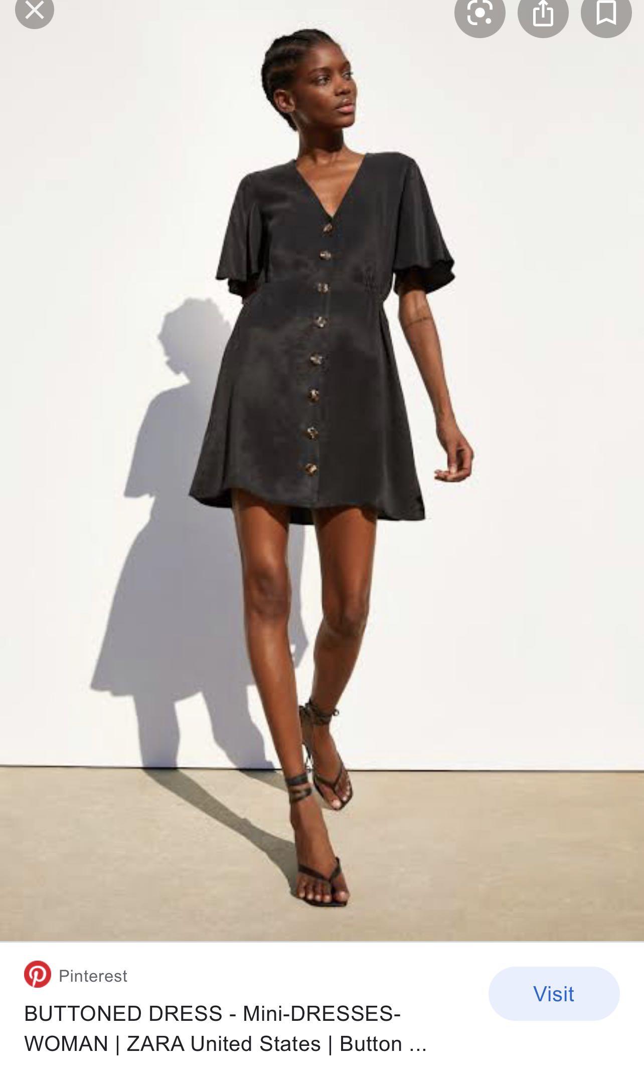 Buttoned shop dress zara