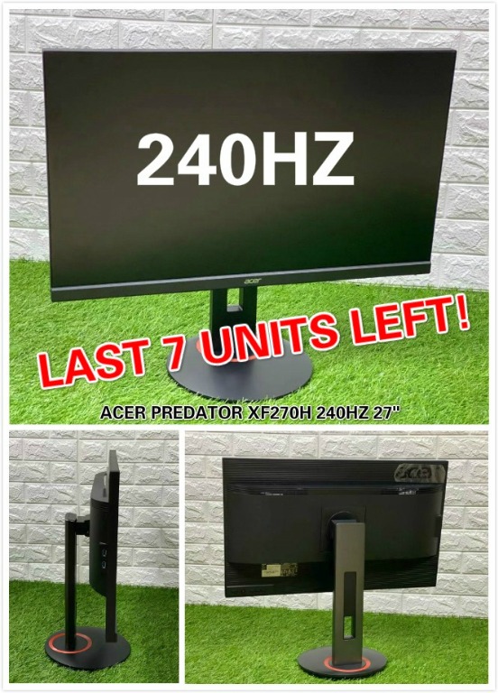 240hz Acer Predator Xf270h 27 Inch Full Hd Gaming Monitor Electronics Computer Parts Accessories On Carousell